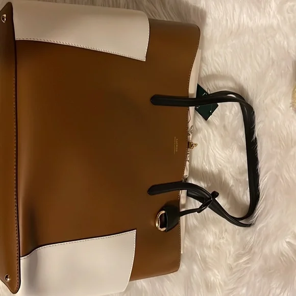 Lauren Ralph Lauren tote bag brown-cream color
